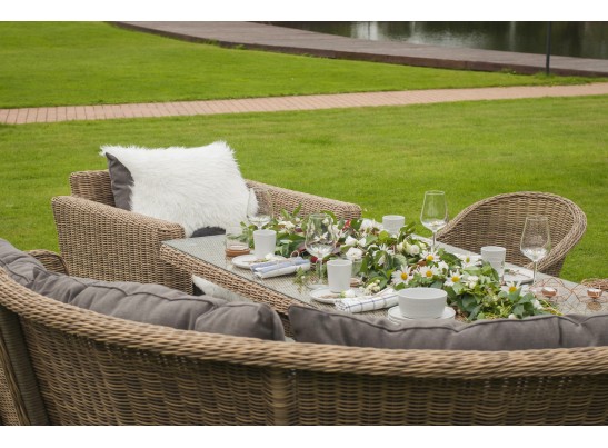 "Латте" плетеный стол из искусственного ротанга 160х90см, цвет соломенный в Набережных Челнах