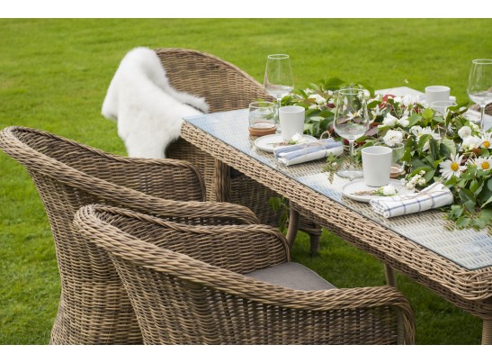 "Латте" плетеный стол из искусственного ротанга 200х90см, цвет соломенный в Набережных Челнах