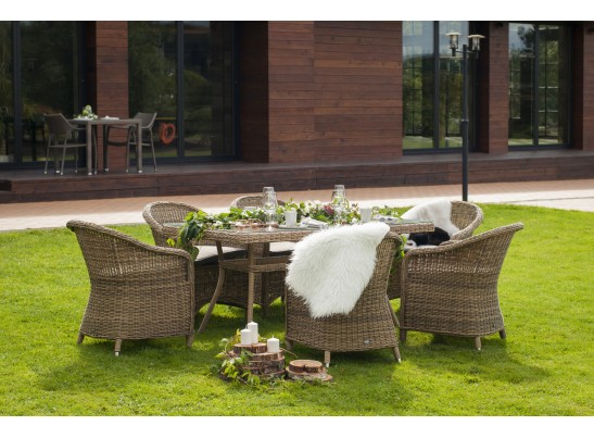 "Латте" плетеный стол из искусственного ротанга 160х90см, цвет соломенный в Набережных Челнах