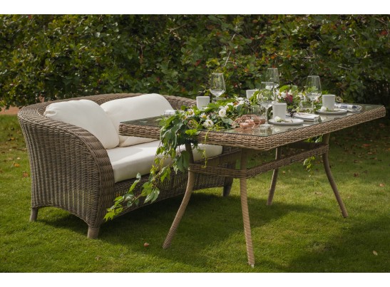 "Латте" плетеный стол из искусственного ротанга 160х90см, цвет соломенный в Набережных Челнах