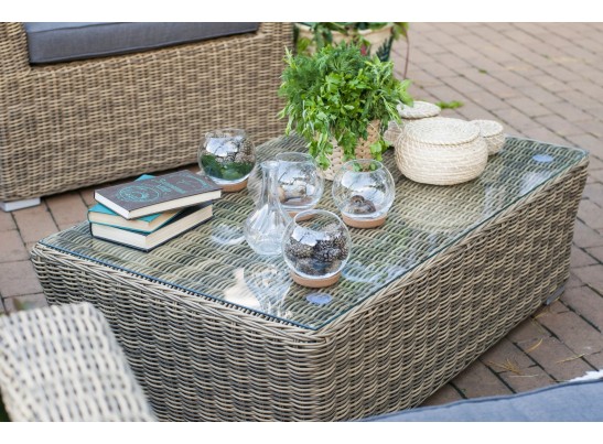 "Капучино" журнальный столик из искусственного ротанга, цвет соломенный в Набережных Челнах