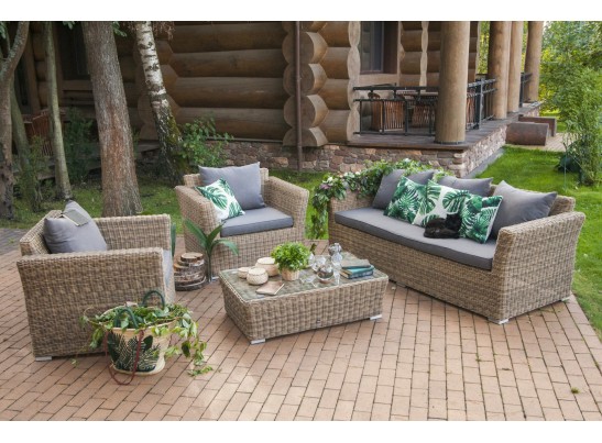 "Капучино" кресло из искусственного ротанга, цвет соломенный в Набережных Челнах