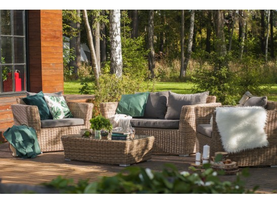 "Капучино" диван из искусственного ротанга двухместный, цвет соломенный в Набережных Челнах