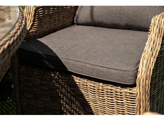 "Неаполь" обеденная группа плетеная из искусственного ротанга, цвет соломенный в Набережных Челнах