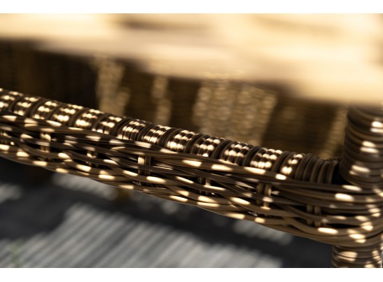 "Неаполь" обеденная группа плетеная из искусственного ротанга, цвет соломенный в Набережных Челнах