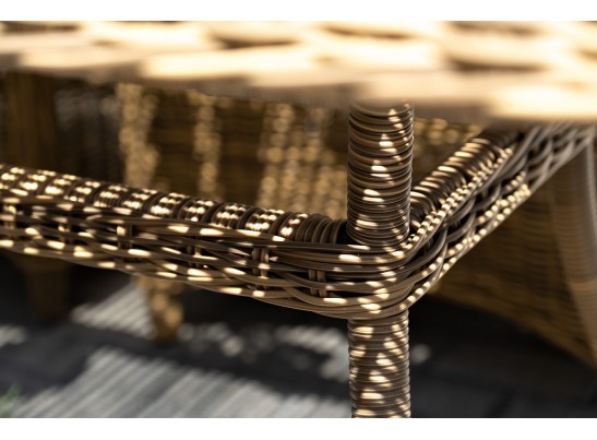 "Неаполь" обеденная группа плетеная из искусственного ротанга, цвет соломенный в Набережных Челнах