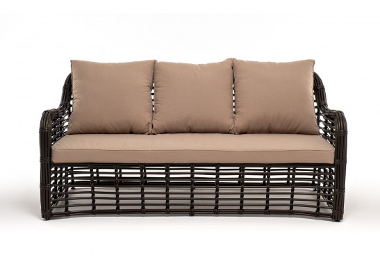 "Ницца" диван из искусственного ротанга трехместный, цвет бронзовый в Набережных Челнах