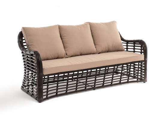 "Ницца" диван из искусственного ротанга трехместный, цвет бронзовый в Набережных Челнах