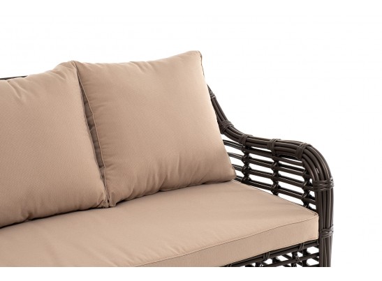 "Ницца" диван из искусственного ротанга трехместный, цвет бронзовый в Набережных Челнах