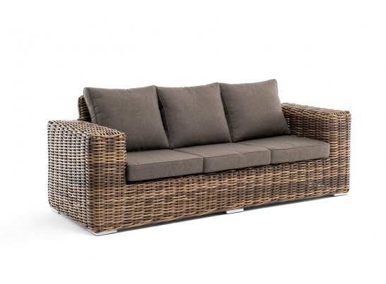 "Палермо" диван из искусственного ротанга трехместный, цвет соломенный в Набережных Челнах