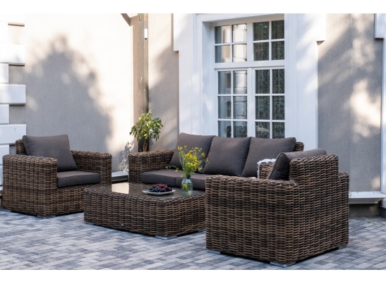 "Палермо" лаунж-зона из искусственного ротанга, цвет соломенный в Набережных Челнах