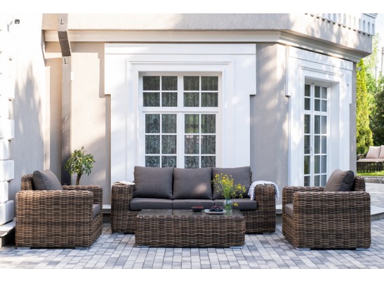 "Палермо" лаунж-зона из искусственного ротанга, цвет соломенный в Набережных Челнах