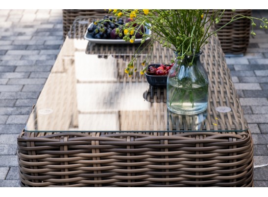 "Палермо" лаунж-зона из искусственного ротанга, цвет соломенный в Набережных Челнах