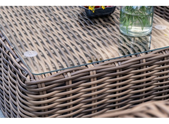 "Палермо" лаунж-зона из искусственного ротанга, цвет соломенный в Набережных Челнах