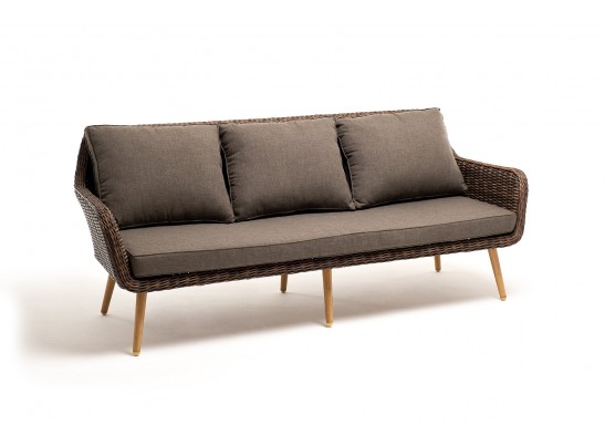 "Прованс" диван из искусственного ротанга трехместный, цвет коричневый в Набережных Челнах