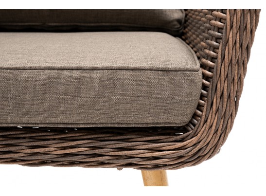 "Прованс" диван из искусственного ротанга трехместный, цвет коричневый в Набережных Челнах