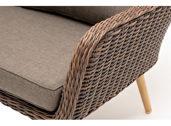 "Прованс" диван из искусственного ротанга трехместный, цвет коричневый в Набережных Челнах
