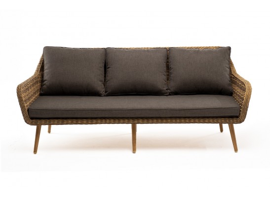 "Прованс" диван из искусственного ротанга трехместный, цвет соломенный в Набережных Челнах