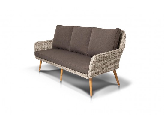 "Прованс" диван из искусственного ротанга трехместный, цвет бежевый в Набережных Челнах