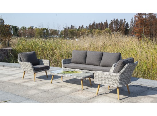 "Прованс" диван из искусственного ротанга трехместный, цвет бежевый в Набережных Челнах