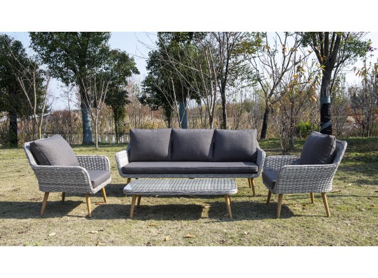 "Прованс" диван из искусственного ротанга трехместный, цвет бежевый в Набережных Челнах