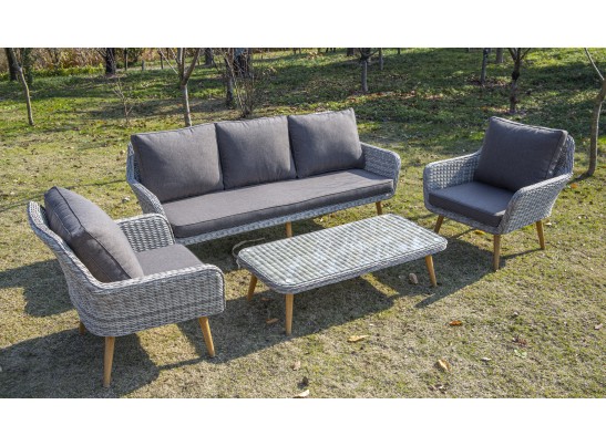 "Прованс" диван из искусственного ротанга трехместный, цвет бежевый в Набережных Челнах