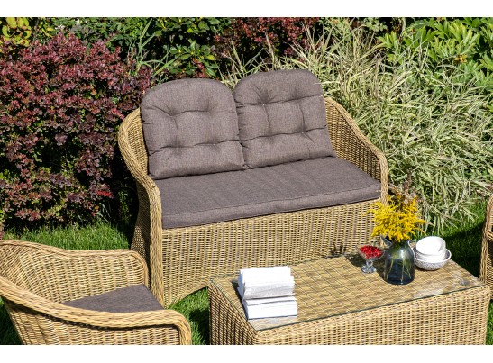 "Равенна" лаунж-зона из искусственного ротанга, цвет соломенный в Набережных Челнах