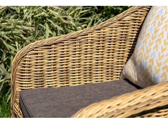 "Равенна" лаунж-зона из искусственного ротанга, цвет соломенный в Набережных Челнах
