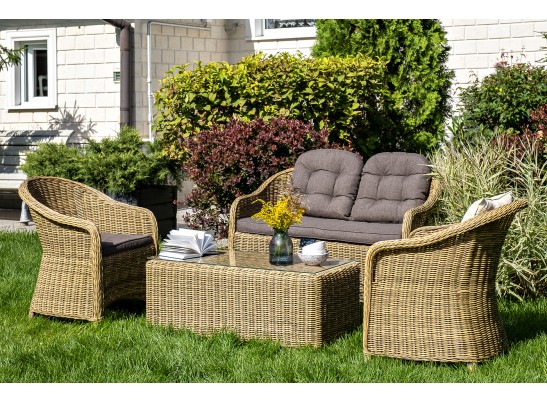 "Равенна" диван двухместный плетенный из ротанга, цвет соломенный в Набережных Челнах