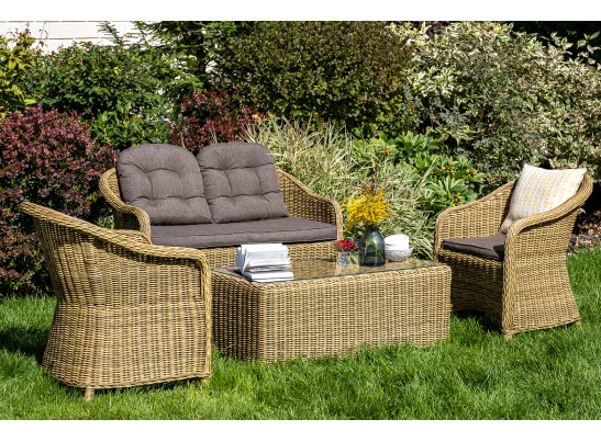 "Равенна" диван двухместный плетенный из ротанга, цвет соломенный в Набережных Челнах