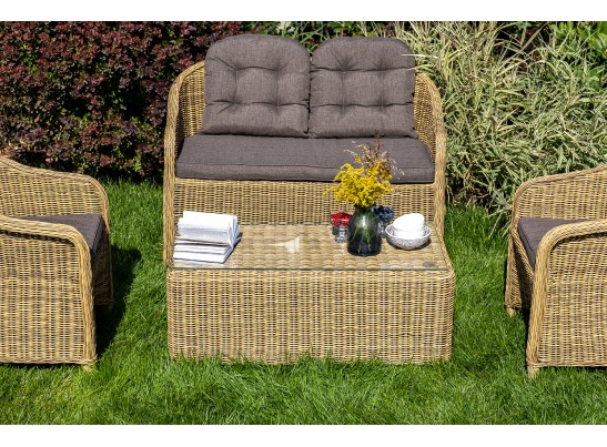 "Равенна" диван двухместный плетенный из ротанга, цвет соломенный в Набережных Челнах