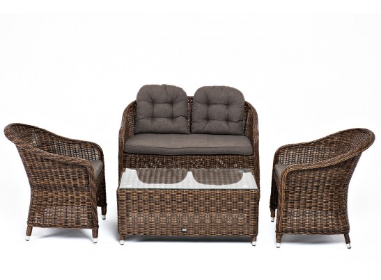 "Равенна" лаунж-зона из искусственного ротанга, цвет коричневый в Набережных Челнах