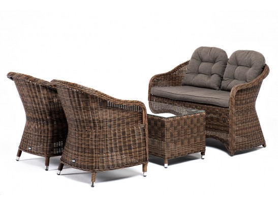 "Равенна" лаунж-зона из искусственного ротанга, цвет коричневый в Набережных Челнах