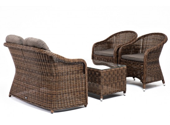 "Равенна" лаунж-зона из искусственного ротанга, цвет коричневый в Набережных Челнах