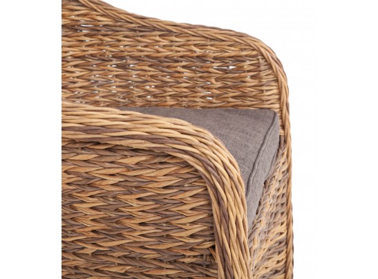 "Равенна" плетеное кресло из искусственного ротанга (гиацинт), цвет соломенный в Набережных Челнах