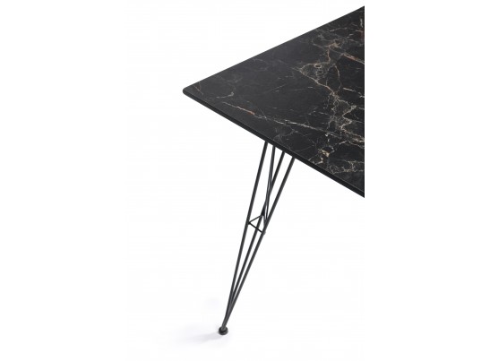 "Руссо" обеденный стол из HPL 150х80см, цвет "черный мрамор" в Набережных Челнах