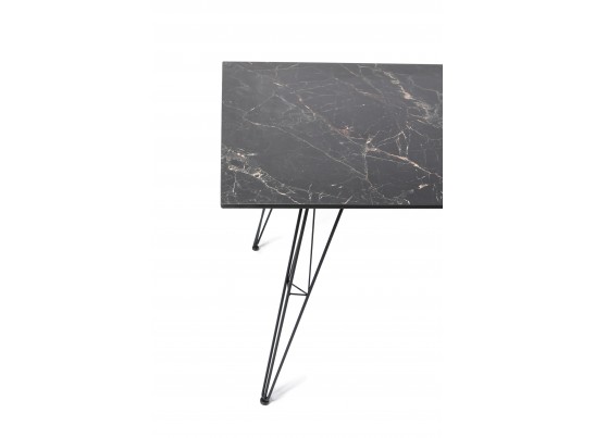 "Руссо" обеденный стол из HPL 150х80см, цвет "черный мрамор" в Набережных Челнах