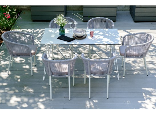 "Руссо" обеденный стол из HPL 150х80см, цвет молочный в Набережных Челнах