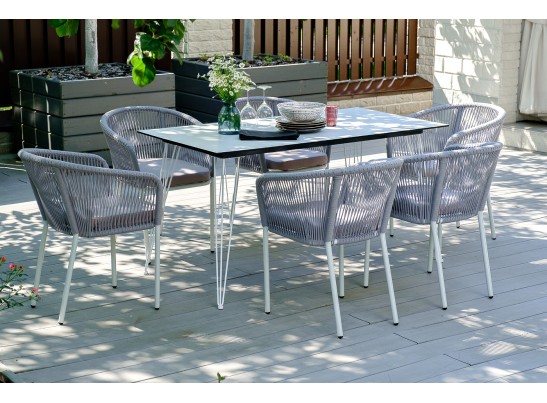 "Руссо" обеденный стол из HPL 150х80см, цвет молочный в Набережных Челнах