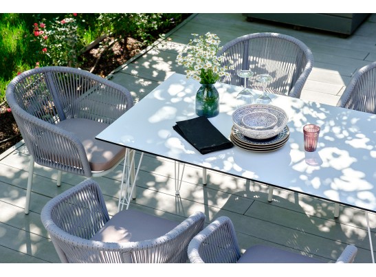 "Руссо" обеденный стол из HPL 150х80см, цвет молочный в Набережных Челнах