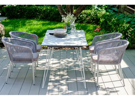 "Руссо" обеденный стол из HPL 150х80см, цвет молочный в Набережных Челнах