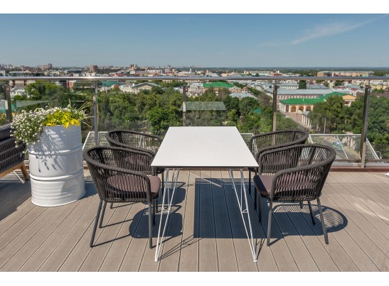 "Руссо" обеденный стол из HPL 150х80см, цвет молочный в Набережных Челнах