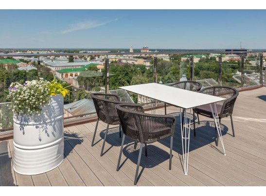 "Руссо" обеденный стол из HPL 150х80см, цвет молочный в Набережных Челнах