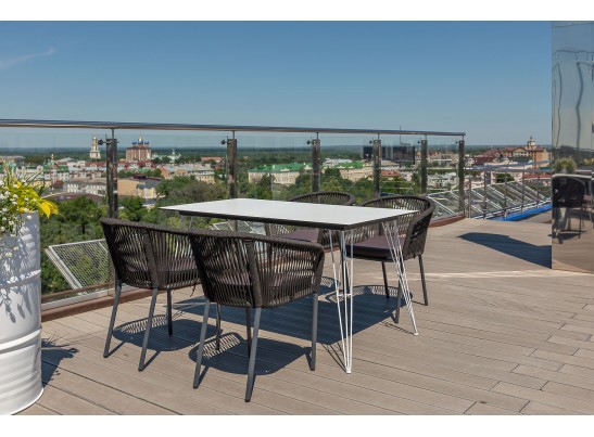 "Руссо" обеденный стол из HPL 150х80см, цвет молочный в Набережных Челнах