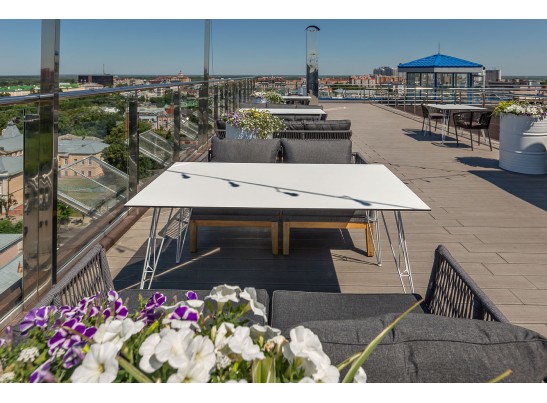 "Руссо" обеденный стол из HPL 150х80см, цвет молочный в Набережных Челнах