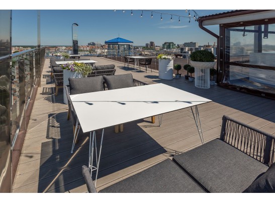 "Руссо" обеденный стол из HPL 150х80см, цвет молочный в Набережных Челнах