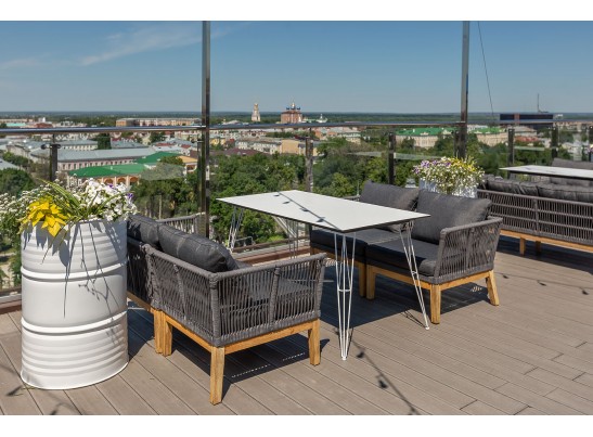 "Руссо" обеденный стол из HPL 150х80см, цвет молочный в Набережных Челнах