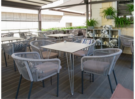 "Руссо" обеденный стол из HPL квадратный 90х90см, цвет молочный в Набережных Челнах