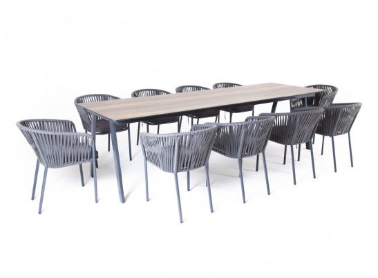 "Санта-Фе" обеденная группа на 10 персон, стол HPL, плоский роуп в Набережных Челнах