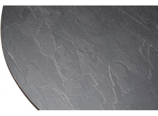 "Сантьяго" журнальный стол из HPL круглый Ø40 H55, каркас из стали темно-серый (RAL 7024), цвет столешницы "серый гранит" в Набережных Челнах